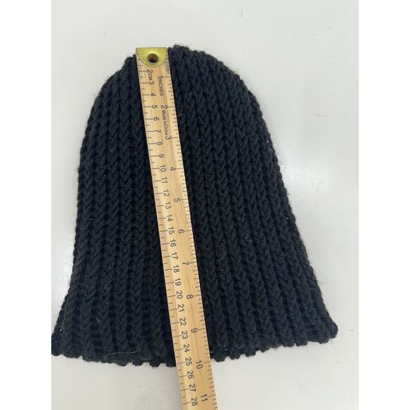 Unbranded Black Knit Beanie Winter Hat - Picture 6 of 7